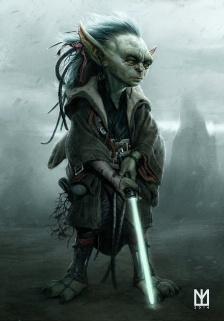 Young Yoda Jedi Master by Marco Teixeira